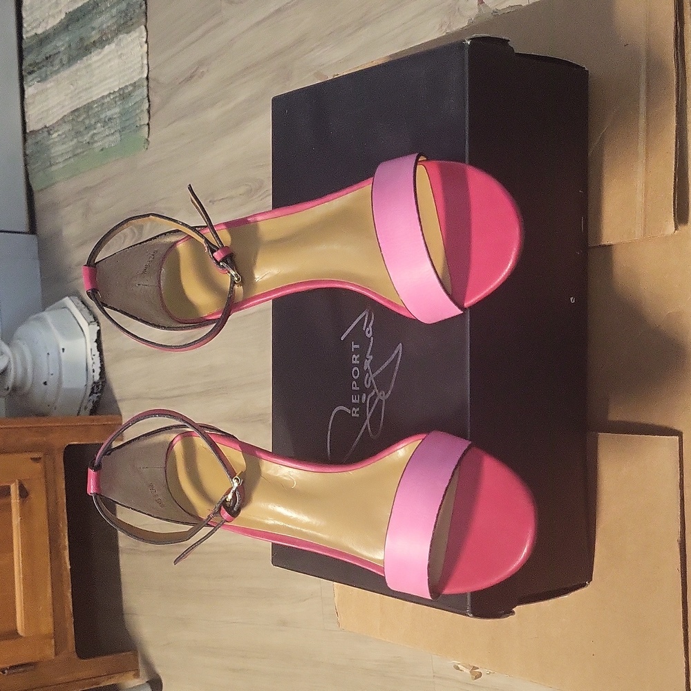 Report Signature Pink Zain Wedge Sandal Size 8 - Picture 2 of 6